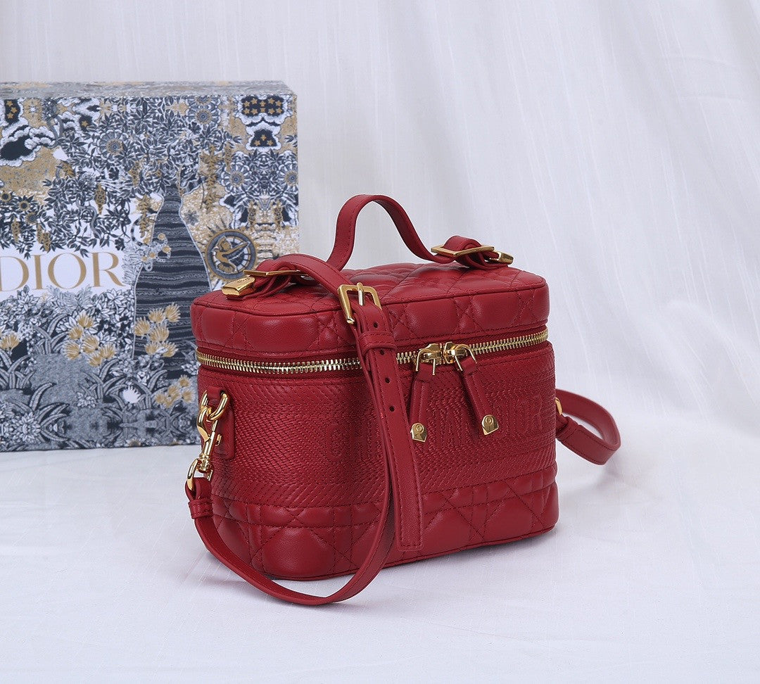 Christian Dior SMALL DIORTRAVEL VANITY CASE RED