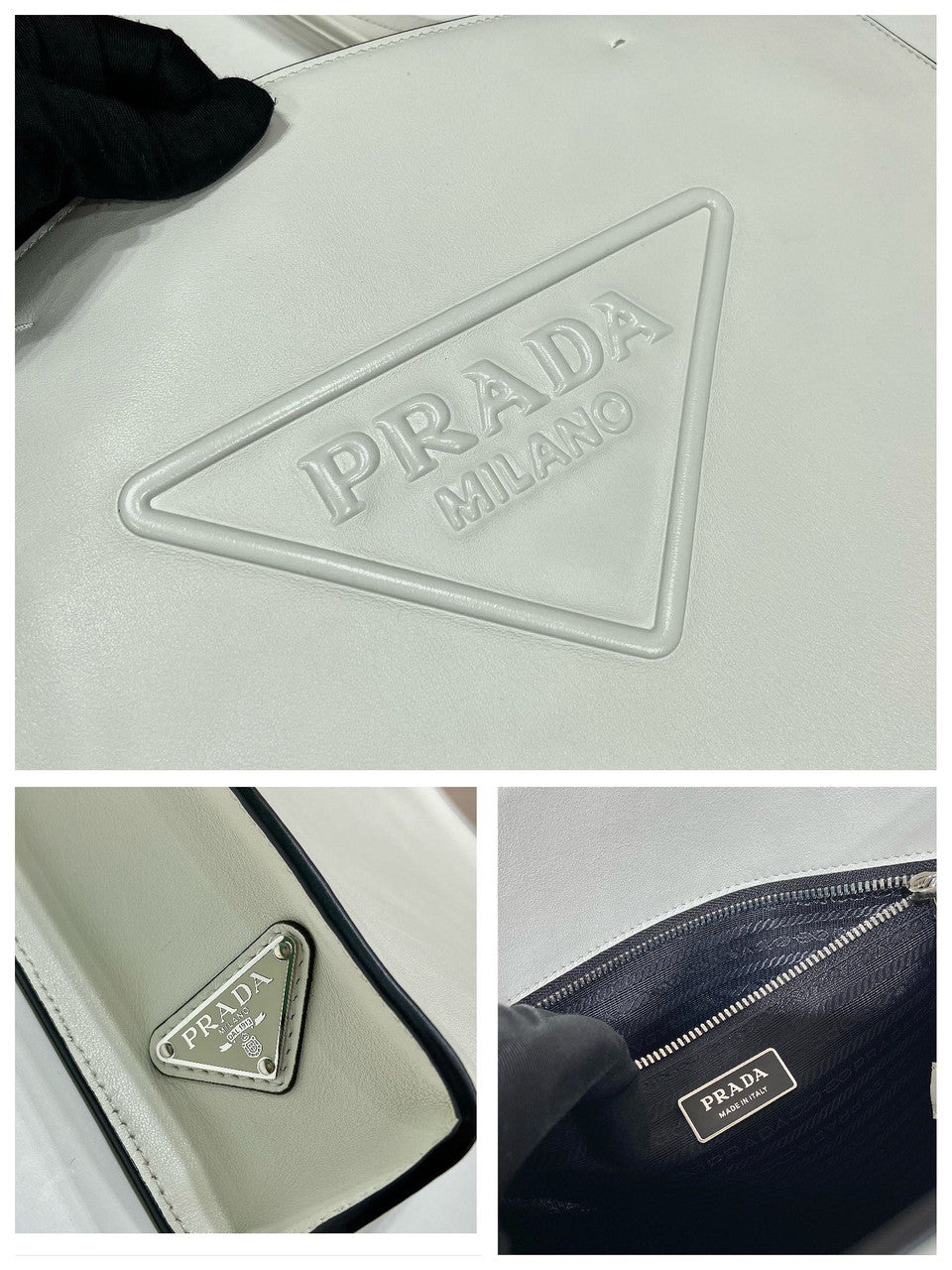 Prada Leather tote White