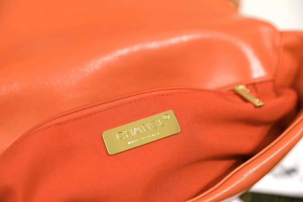CHANEL 19 Large Flap Bag Orange