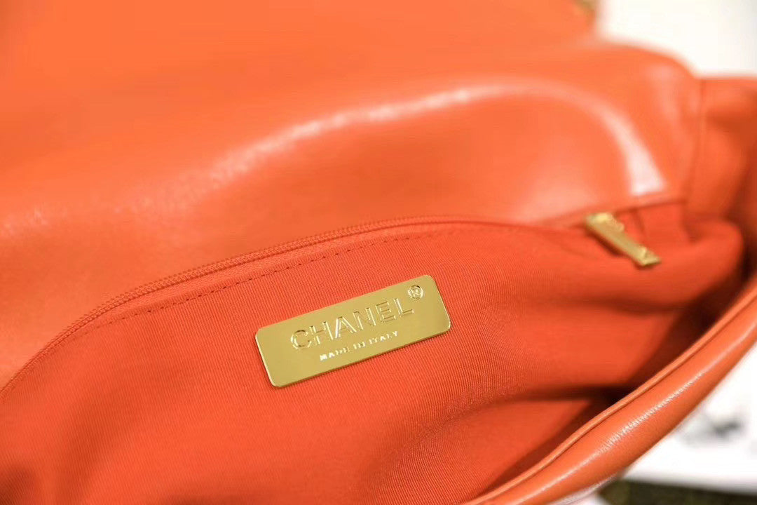 CHANEL 19 Large Flap Bag Orange