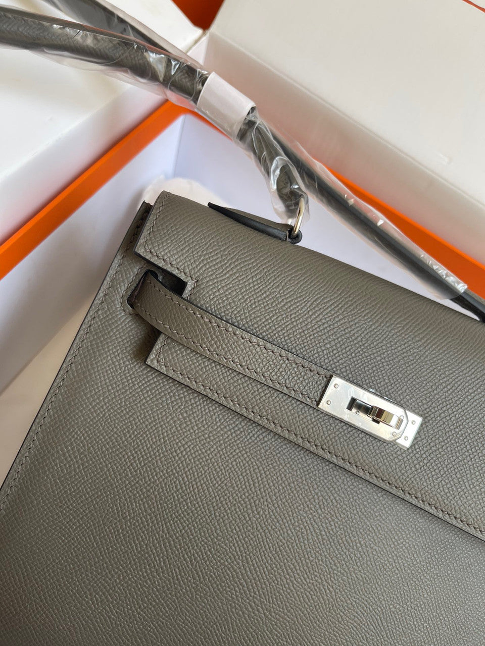 Hermes Kelly Sellier 20 en Desordre Etain