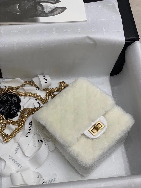Chanel Mini 2.55 Handbag White
