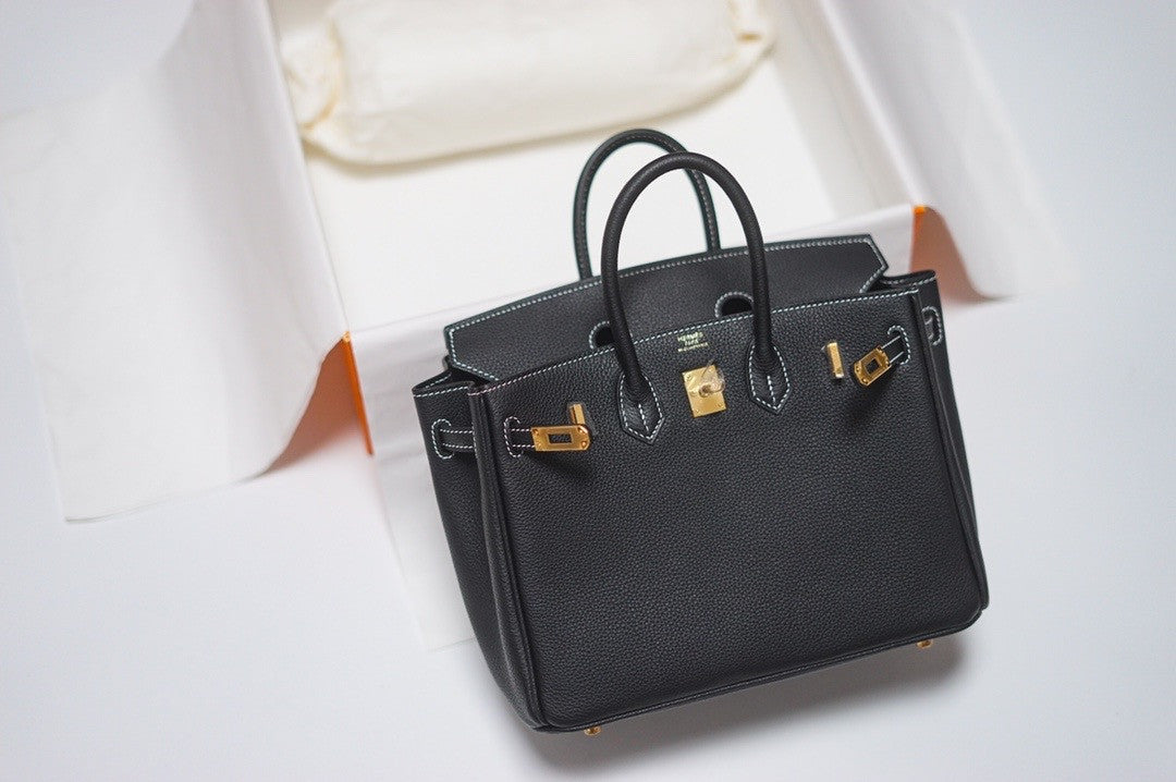 HERMES LIMITED EDITION BIRKIN 25 MISS YOU SELLIER UN POINT SUR DEUX NOIR BLACK MONSIEUR GOLD HARDWARE