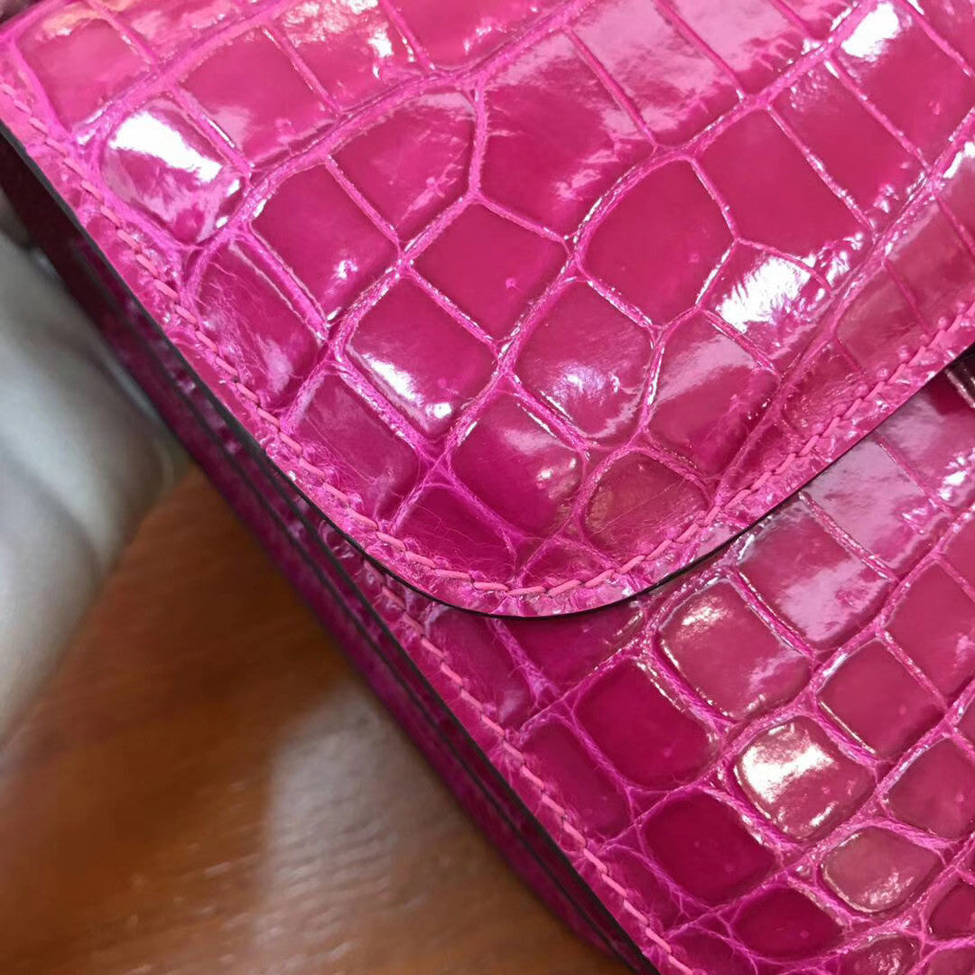 Hermes Fuchsia Constance 18 Crocodile Porosus