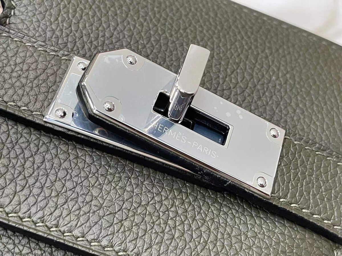 Hermes Kelly HAC A Dos Bag Olive Togo Leather Palladium Hardware 2022