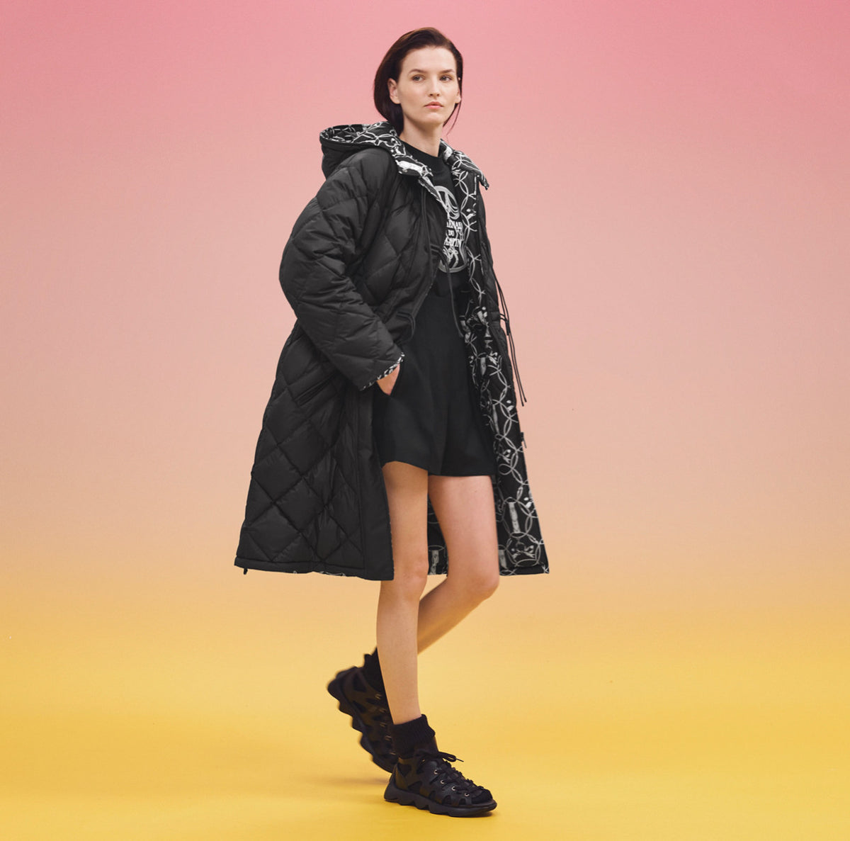 Hermes "Promenade du Matin" reversible puffer coat