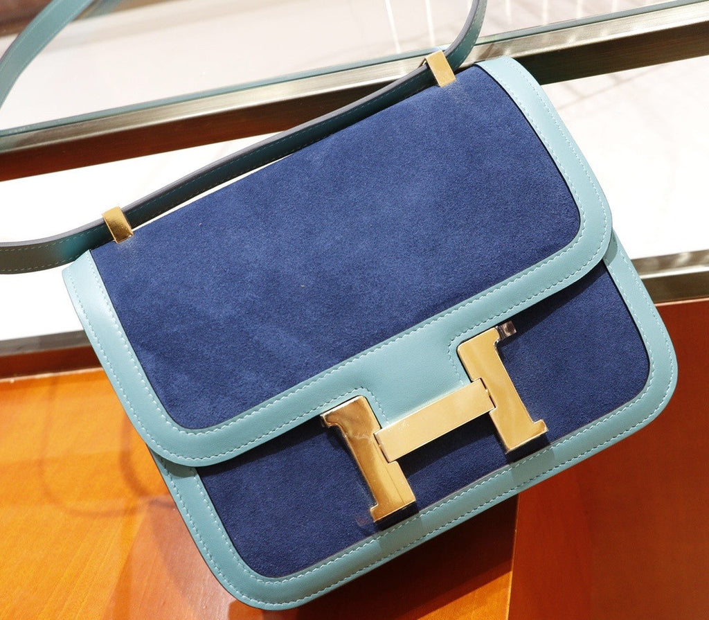 Hermes Special order Constance 23 Deerskin/Swift leather with Gold Hardware