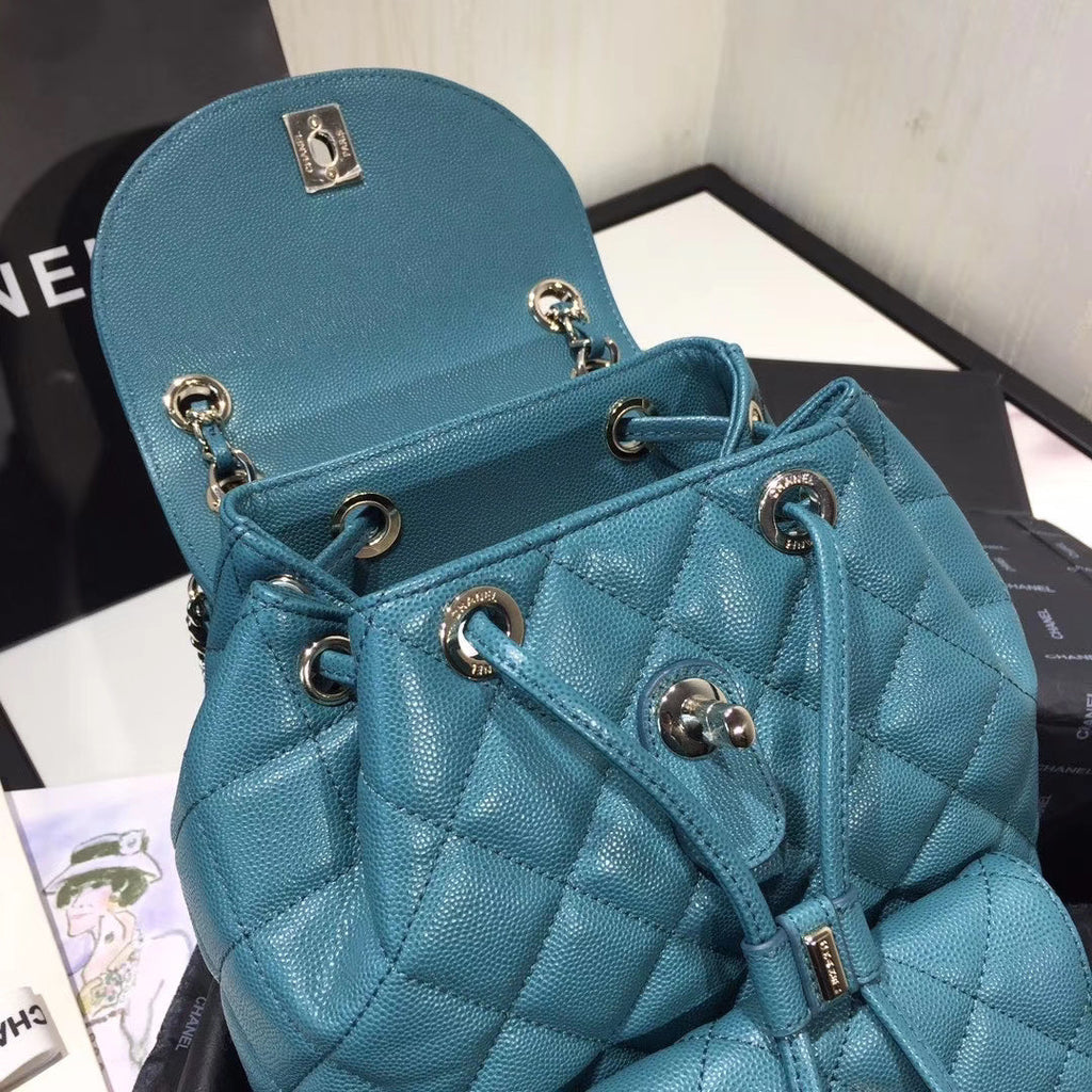 Chanel DUMA LEATHER BACKPACK BLUE
