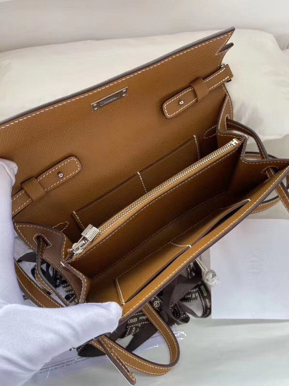 Hermes Kelly Wallet to Go Gold EPSOM PHW