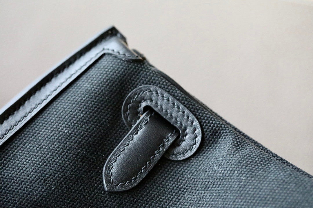 Hermes Limited Edition Cargo Birkin 35 cm Black Swift and canvas