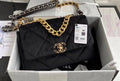 Chanel Velvet 19 flap bag Black