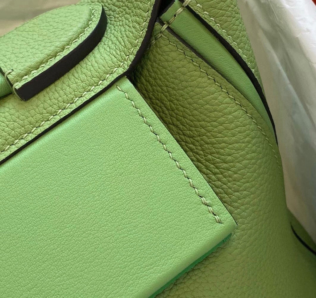 Hermes Kelly 24/24 Vert Criquet Swift & Togo Leather with Gold Hardware