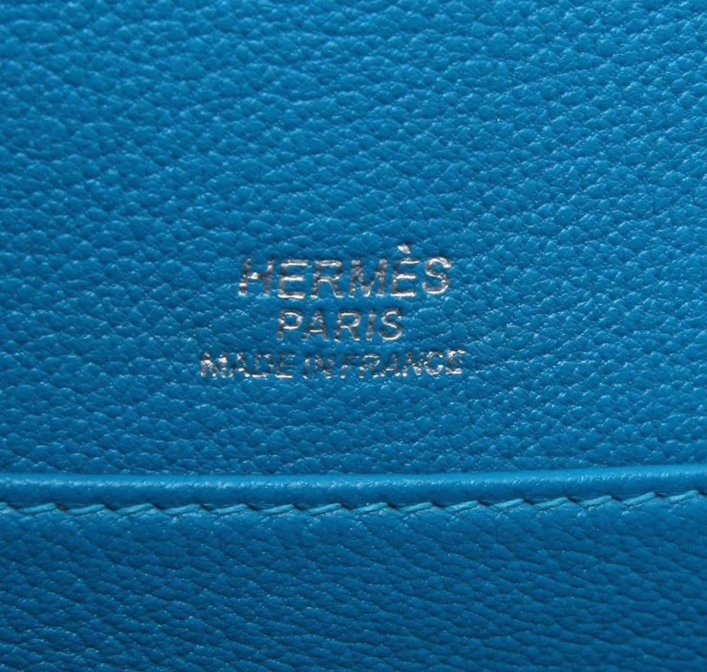 Hermes Limited Edition 3Z Bleu Saint Cyr Picnic Kelly 35 Wicker Palladium Hardware