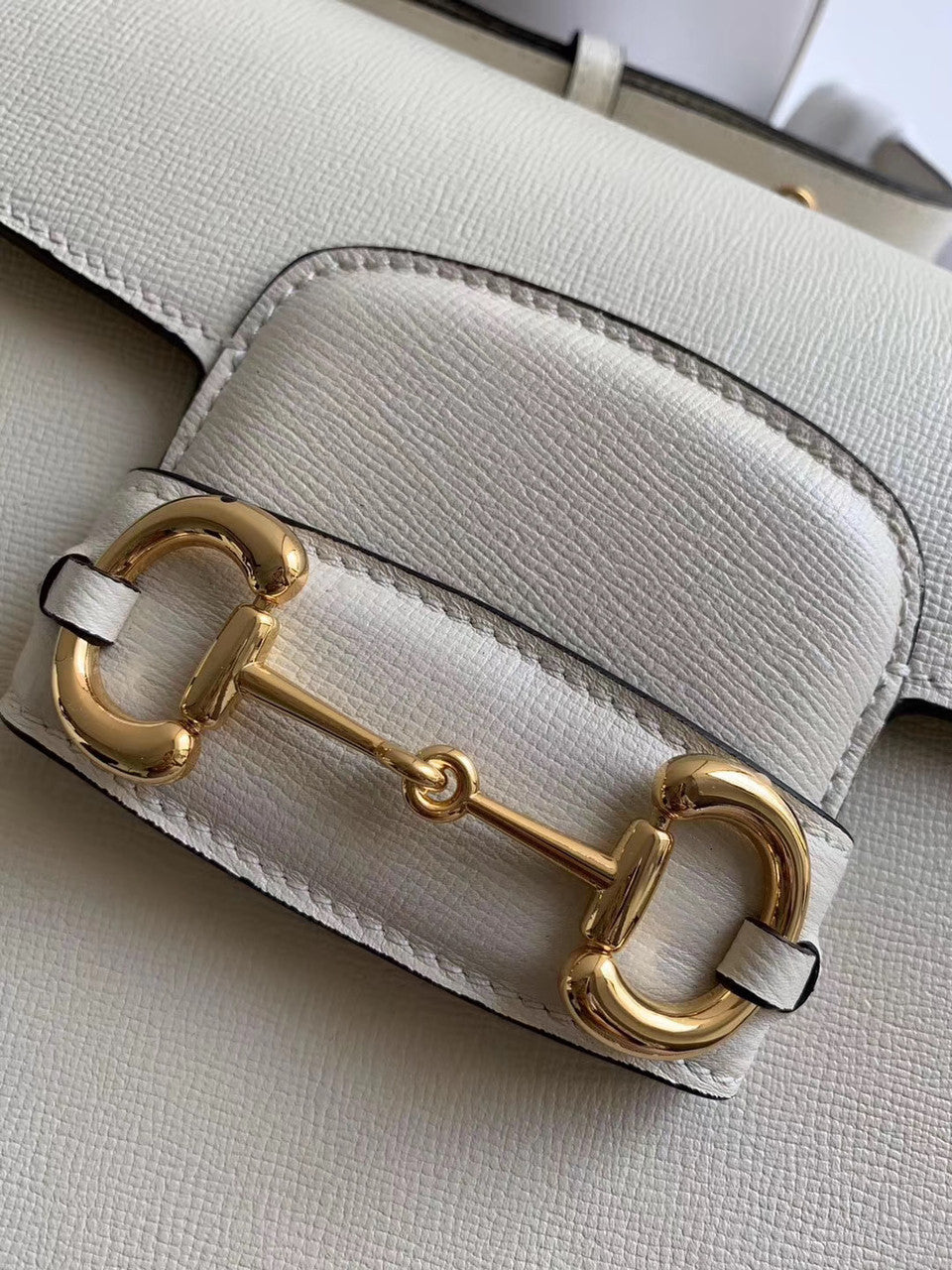 Gucci 1955 Horsebit shoulder bag White
