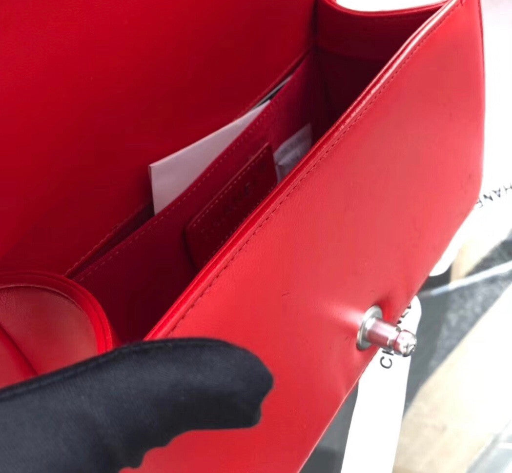 Chanel Small BOY CHANEL Handbag Classic Red