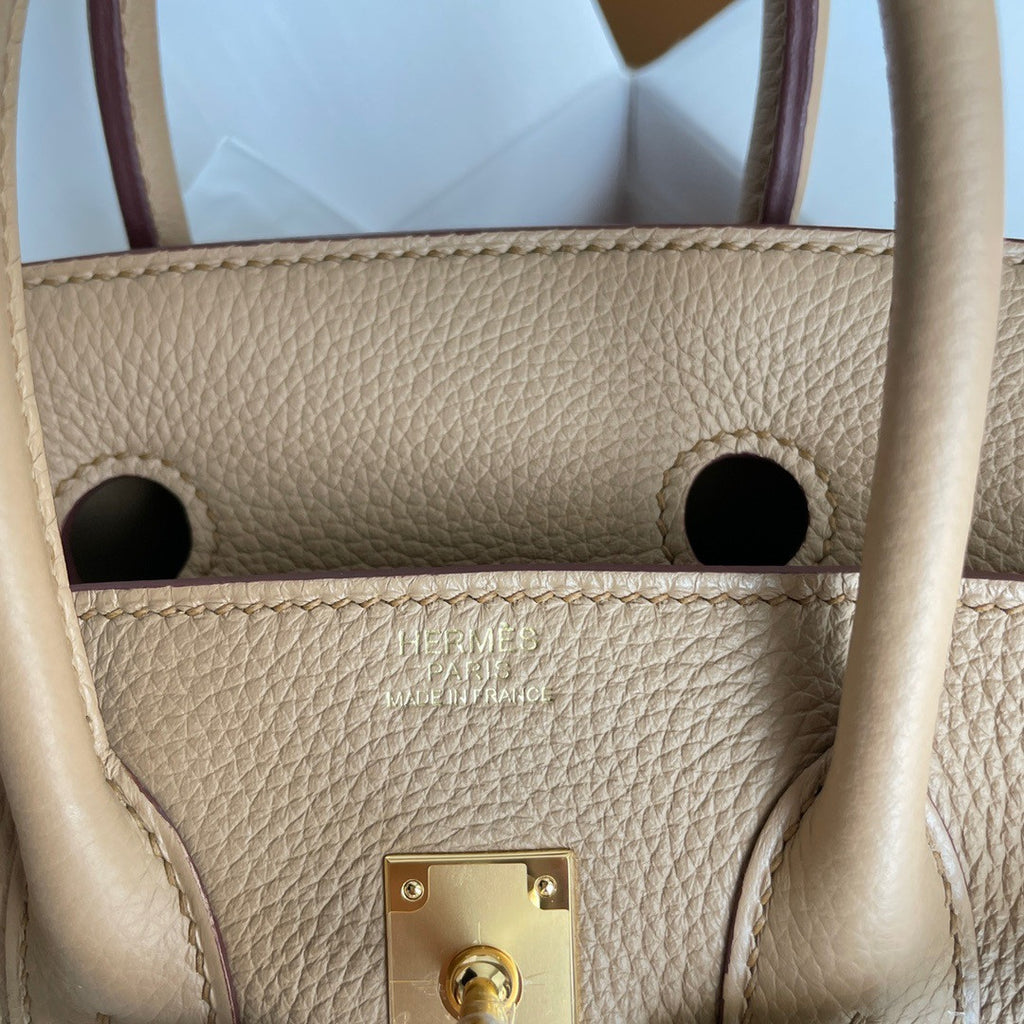 Hermes OM Chai  Birkin 25cm Togo Gold Hardware
