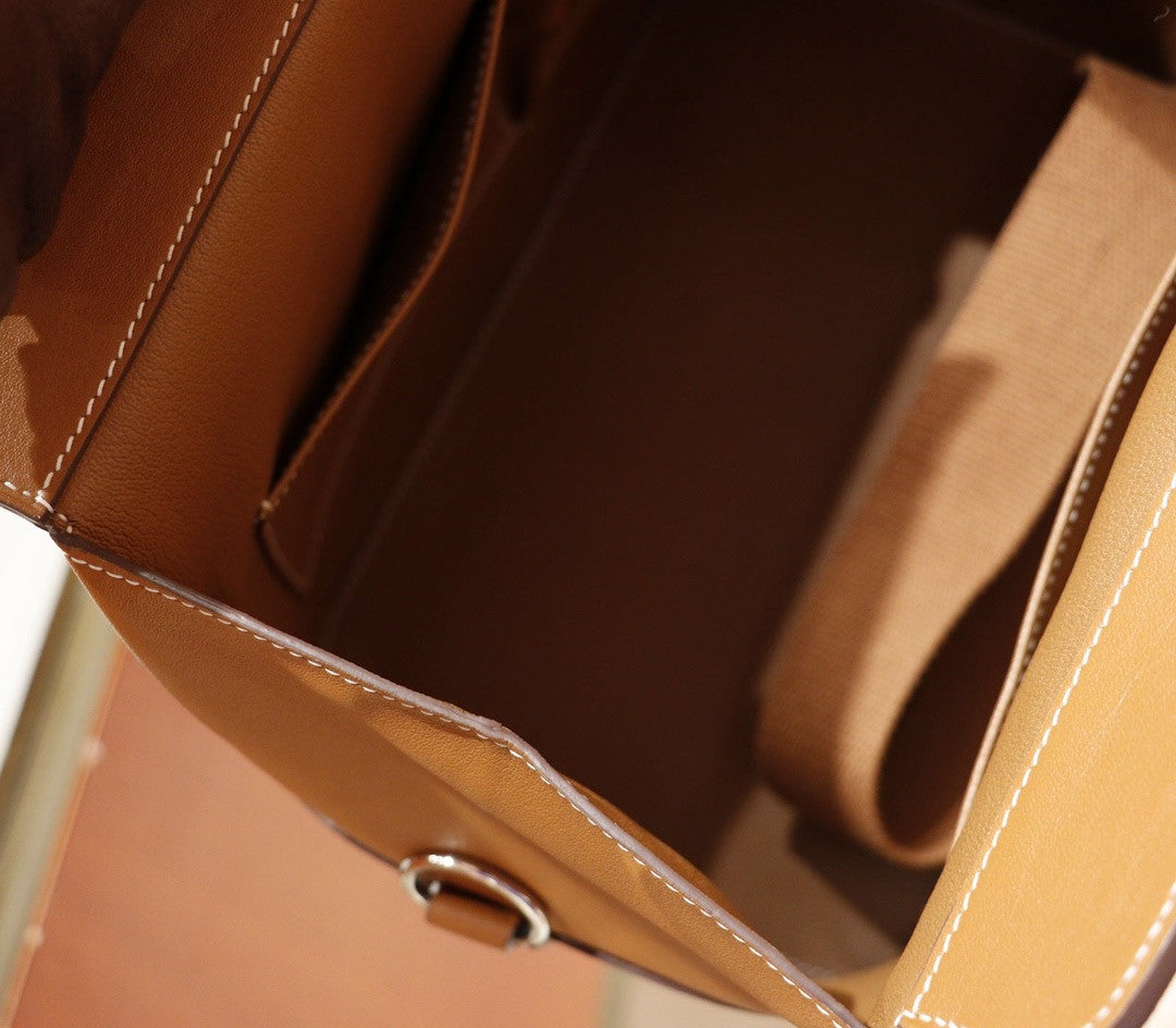 Hermes 26cm Toolbox Bag Gold Swift Calf Leather