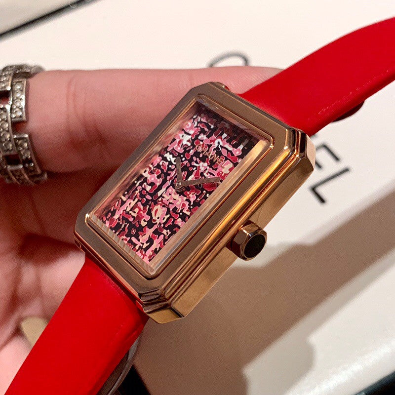 Chanel Limited Edition boy·friend tweed watch H6129 Red