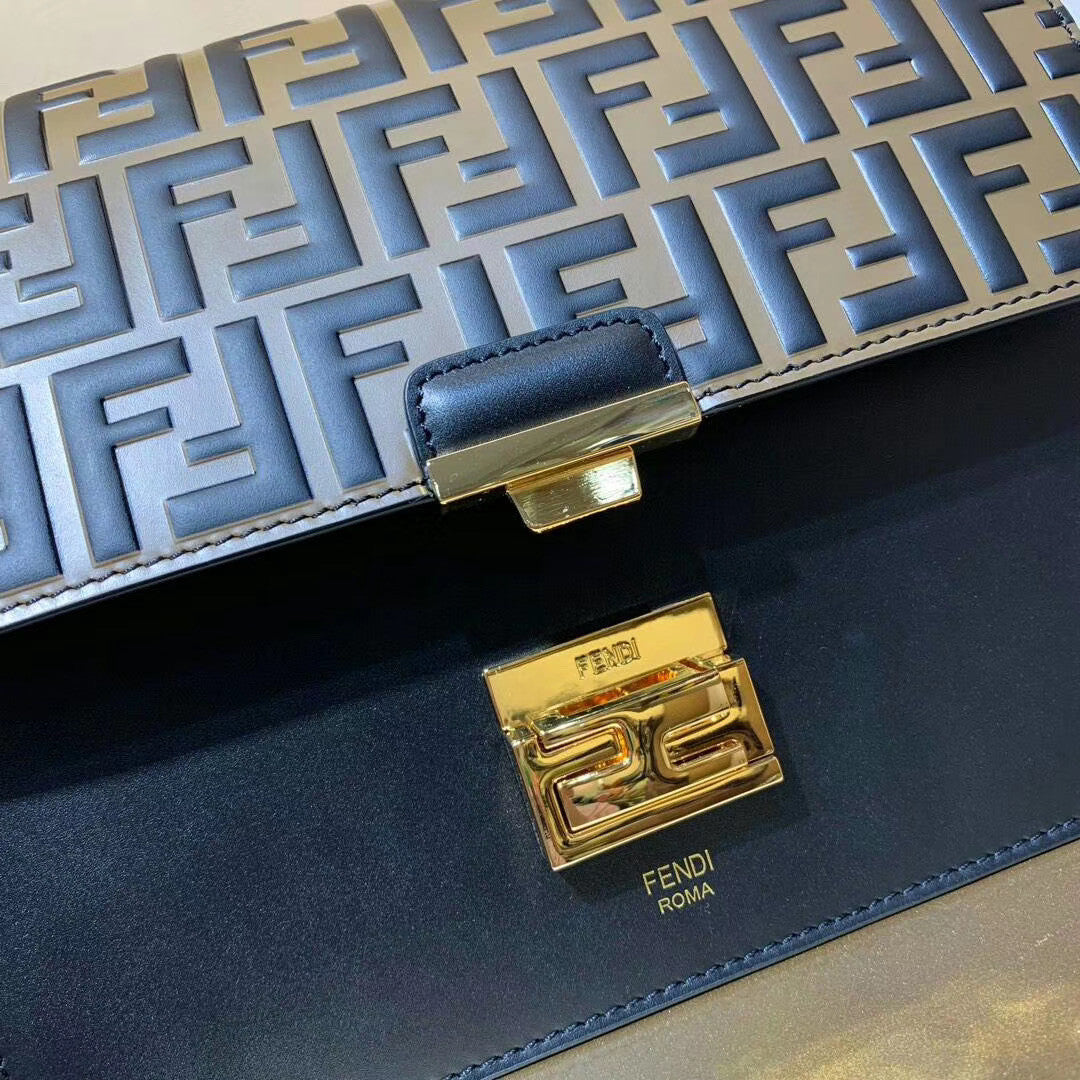 Fendi KAN U Black leather bag