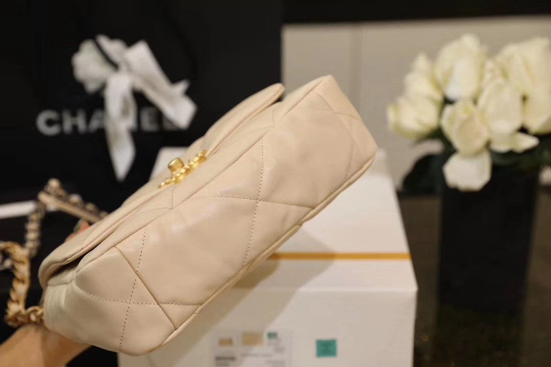 CHANEL 19 Flap Bag  Light Beige