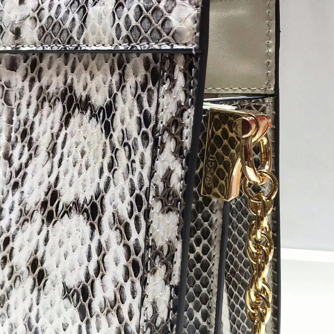 Gucci Ophidia small snakeskin shoulder bag Grey