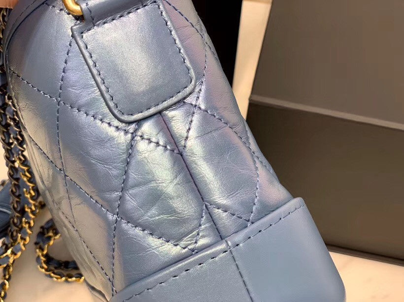 CHANEL'S Iridescent GABRIELLE Small Hobo Bag Blue