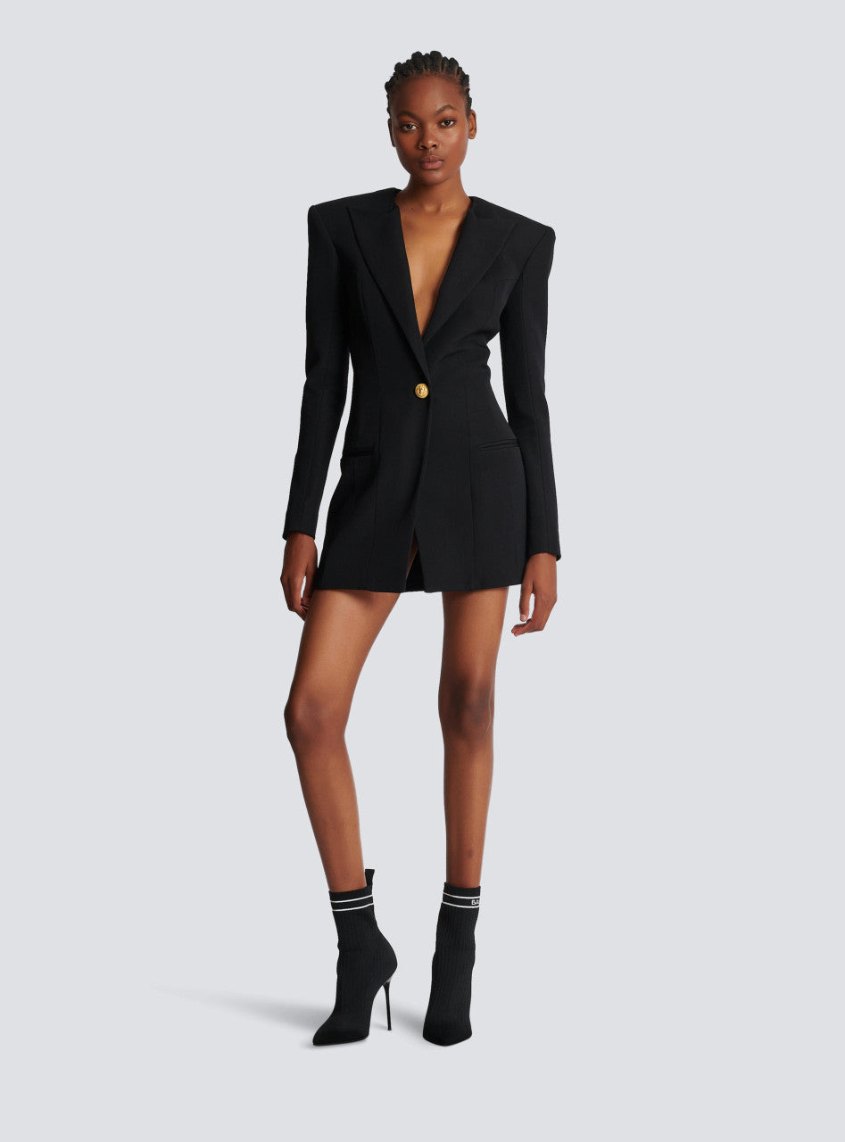 Balmain Grain de poudre tailored dress Black