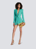 Balmain Grain de poudre tailored dress Blue