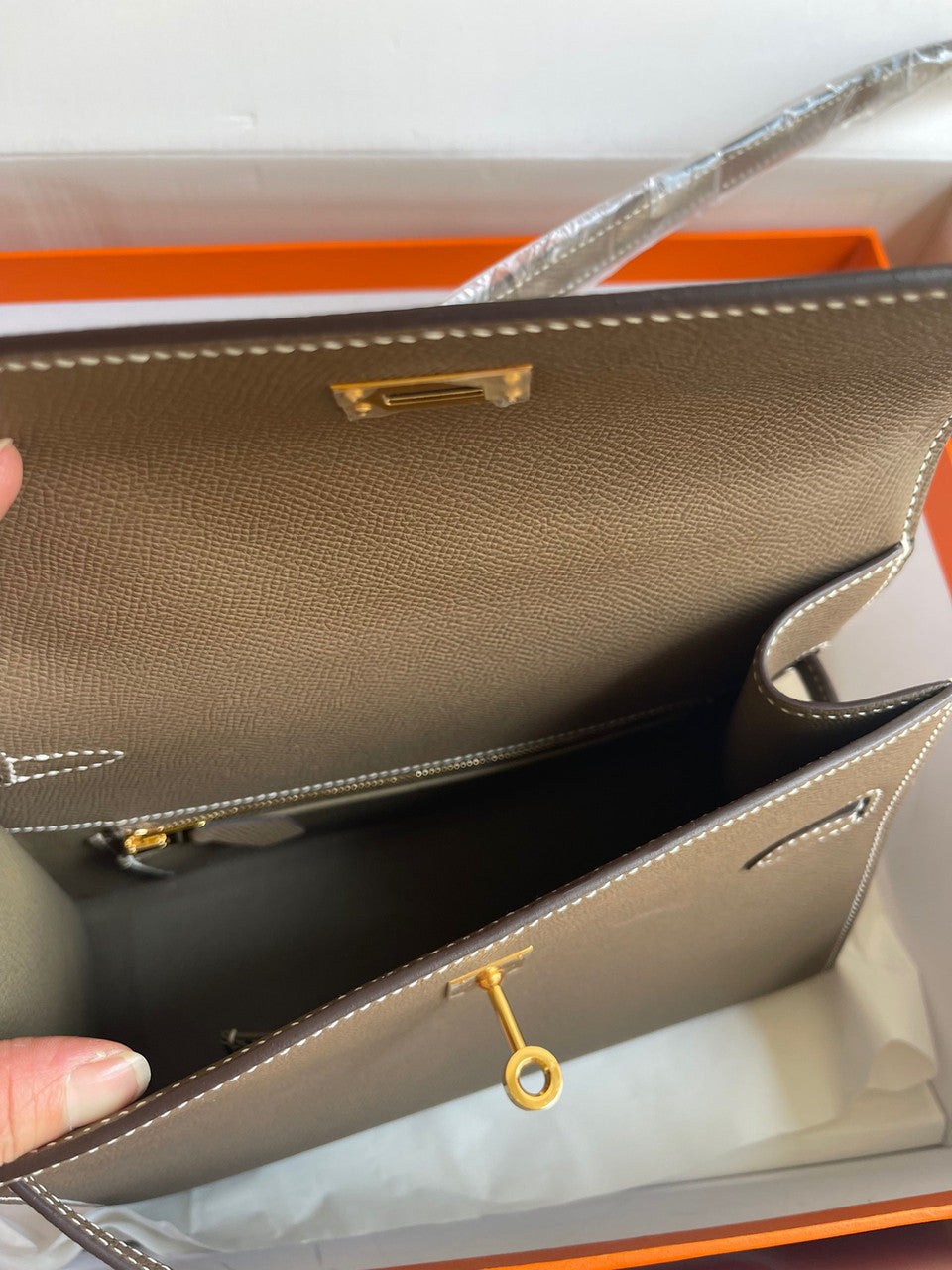 Hermes Kelly Sellier 20 en Desordre Etoupe
