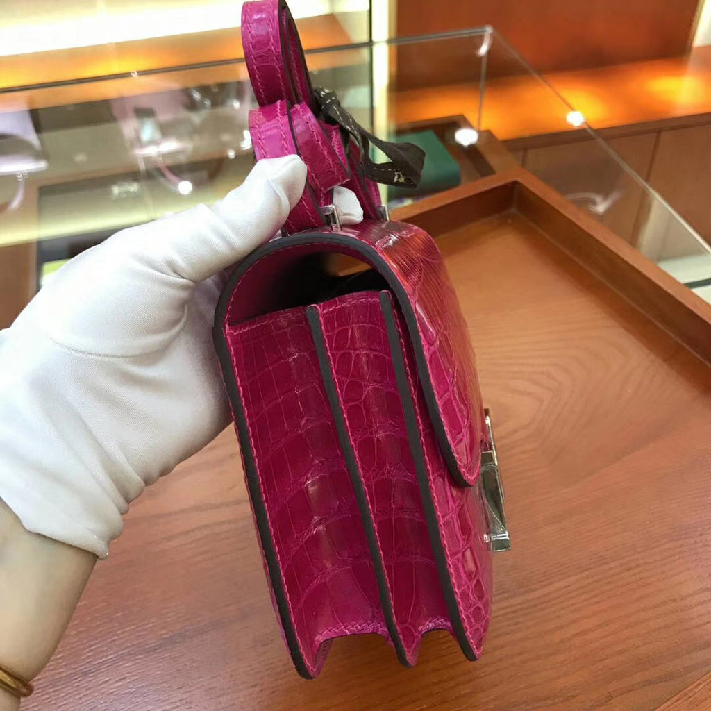 Hermes Fuchsia Constance 18 Crocodile Porosus
