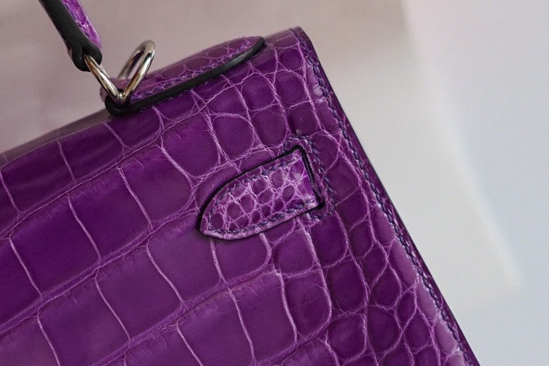 Hermes Iris Kelly 32 in Alligator with Diamond
