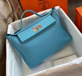 Hermes Kelly 24/24 P3 Bleu Du Nord  Swift & Togo Leather with Palladium Hardware