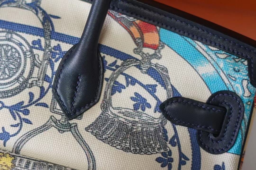 Hermes Limited Edition Cargo Birkin 35 cm Black  Swift and Multicoloured  canvas