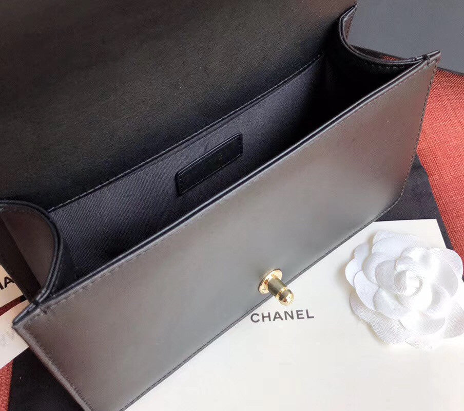 Chanel  BOY CHANEL Handbag With Imitation Pearls Black