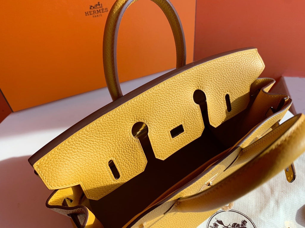 Hermes Hermes 9D Birkin 25 cm Togo Gold Hardware
