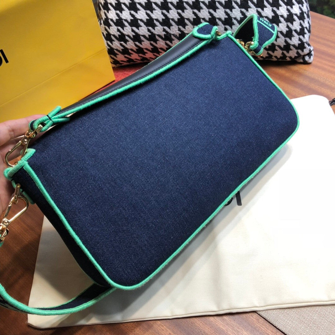 Fendi Blue denim bag Large