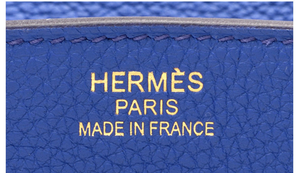 Hermès Birkin 30 cm Blue France Togo Leather Gold Hardware