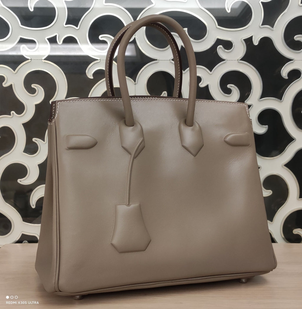 Hermes Shadow Birkin 25 Bag Etoupe Swift Limited Edition