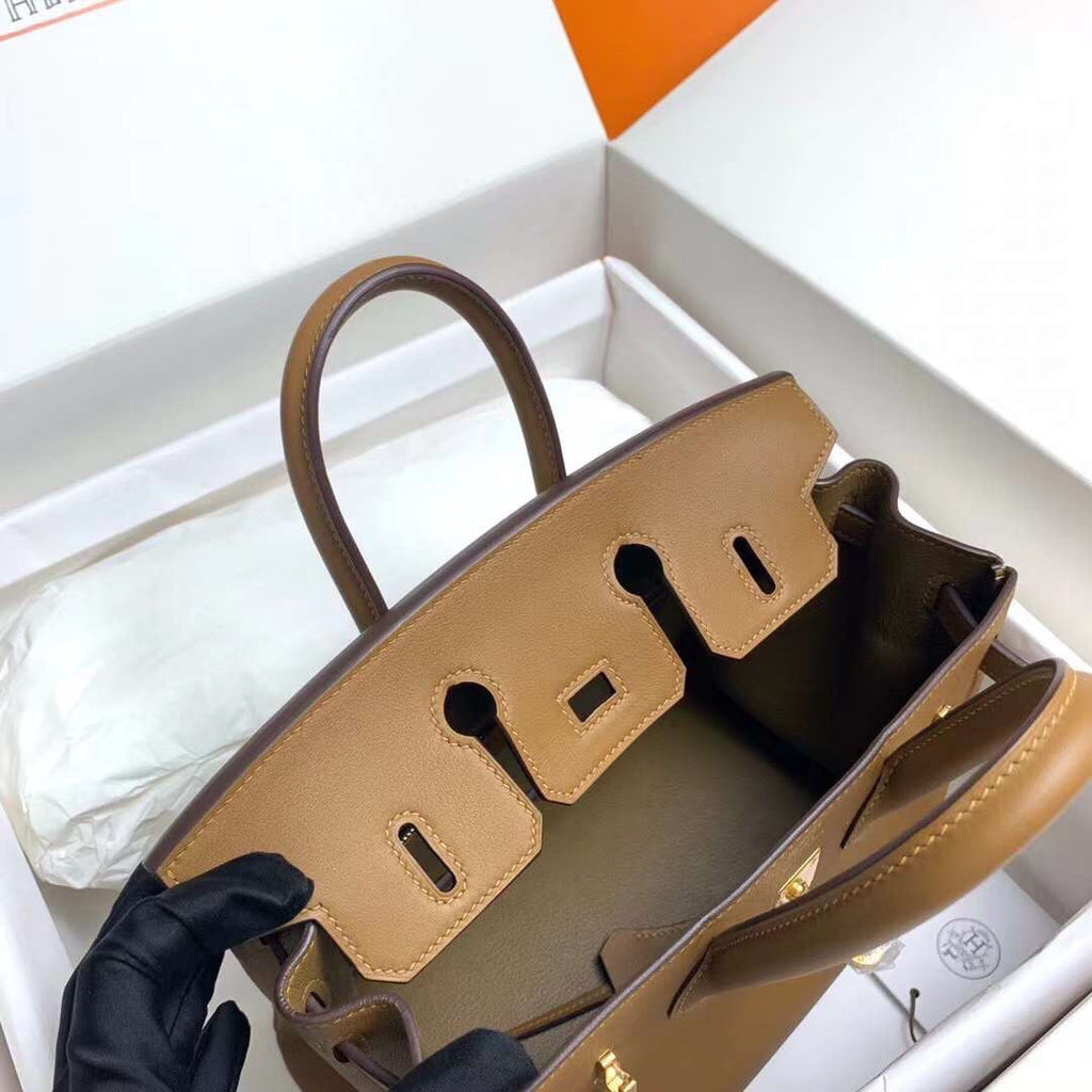 Hermes Beige de Weimer Birkin 25 cm Swift Gold Hardware