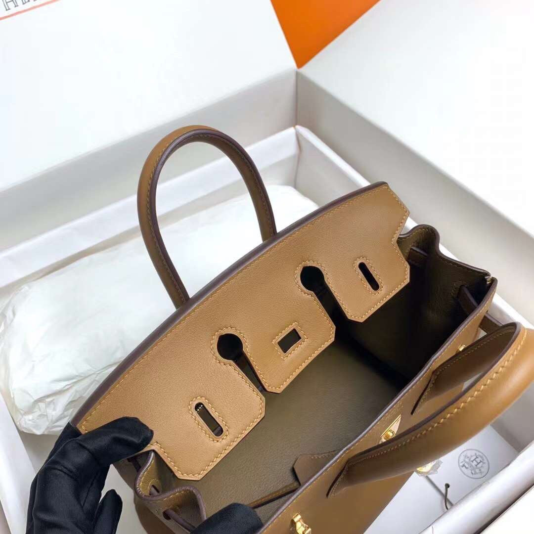 Hermes Beige de Weimer Birkin 25 cm Swift Gold Hardware