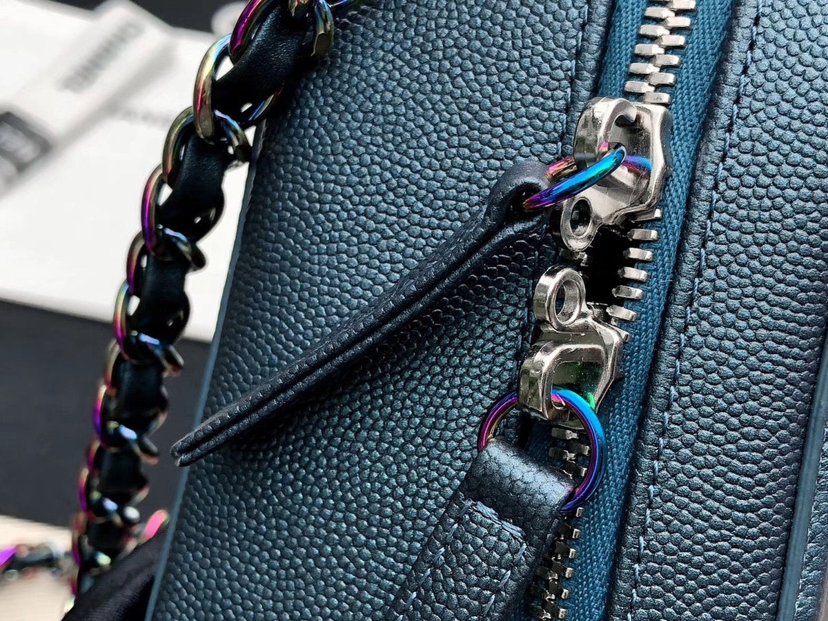Chanel Medium Vanity Case With Iridescent Metal A93343