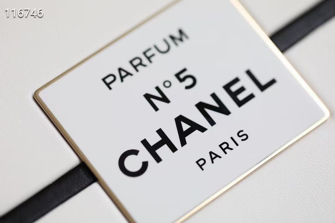 Chanel Limited Edition Parfum No.5 EVENING BAG Lambskin White & Black