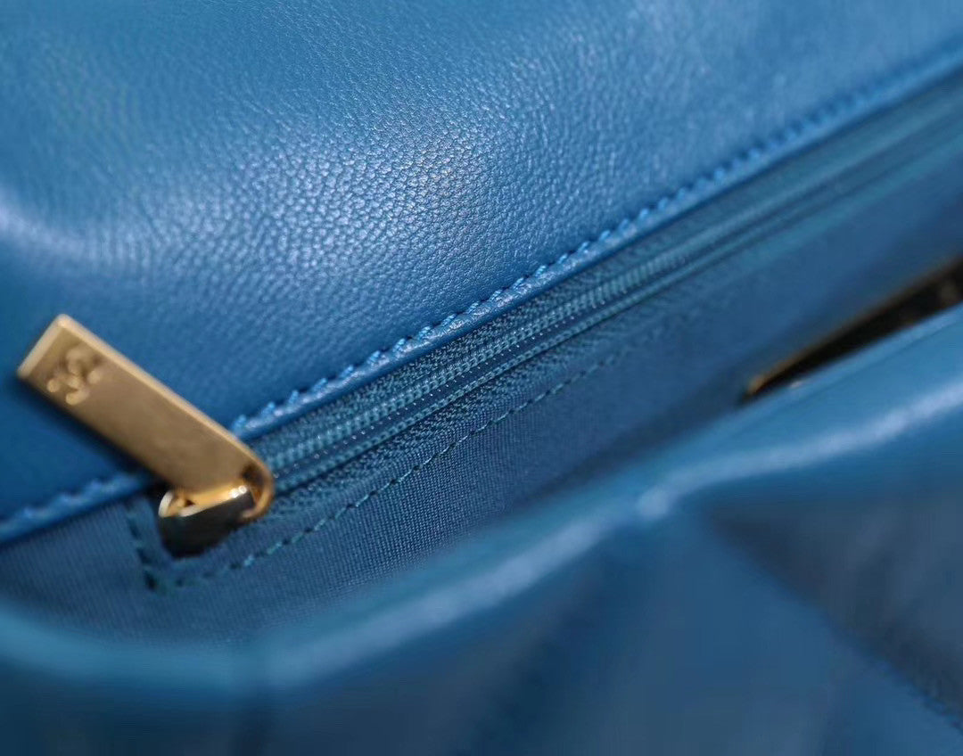 CHANEL 19 Large Flap Bag Blue