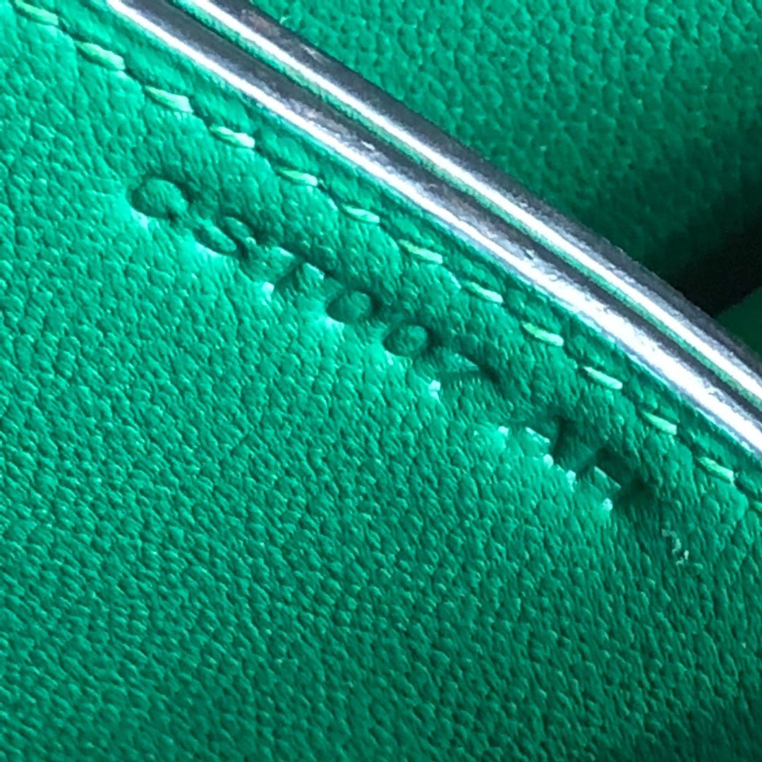 Hermes U4 Vert Evercolor Calfskin Mini Roulis Bag Palladium Hardware