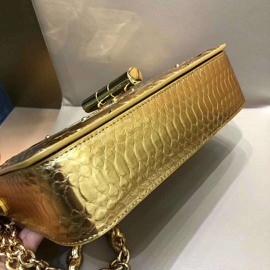 Tom Ford PYTHON MEDIUM CHAIN NATALIA GOLD