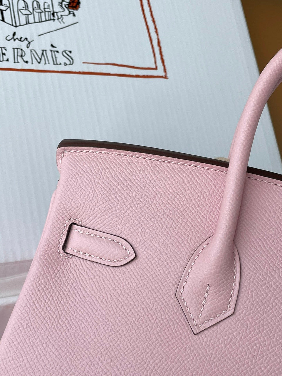 Hermes Sakura Pink  Birkin 25 cm Epsom Gold Hardware