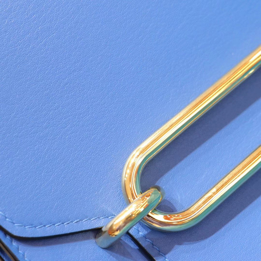 Hermes 7Q Mykonos Swift Calfskin Mini Roulis Bag