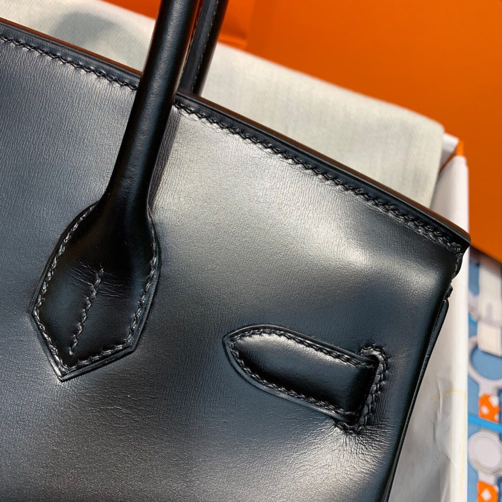 Hermes Black Sellier Birkin 30 Box Calf GHW