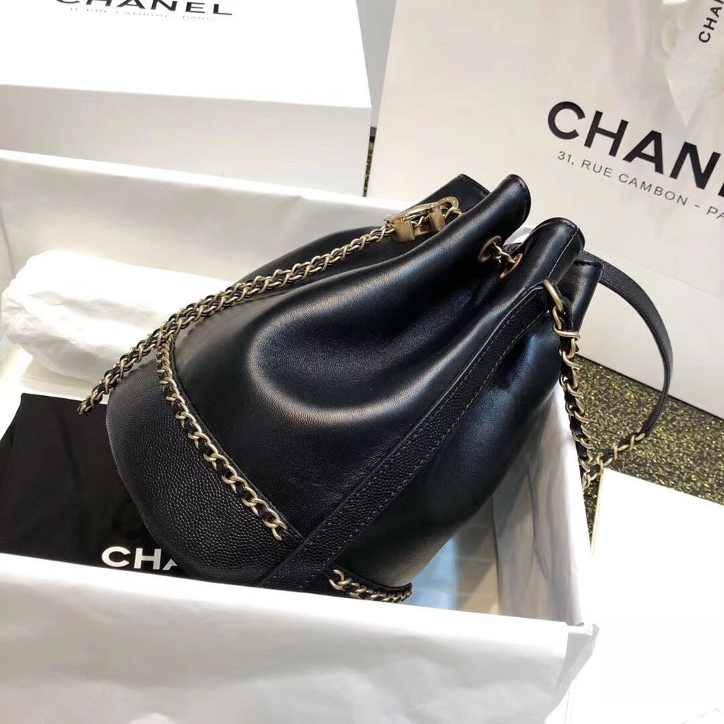 Chanel Drawstring Bag AS373 Black