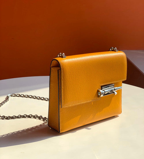 Hermès 9D Amber Verrou 21 Bag